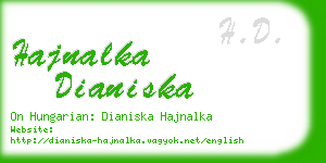 hajnalka dianiska business card